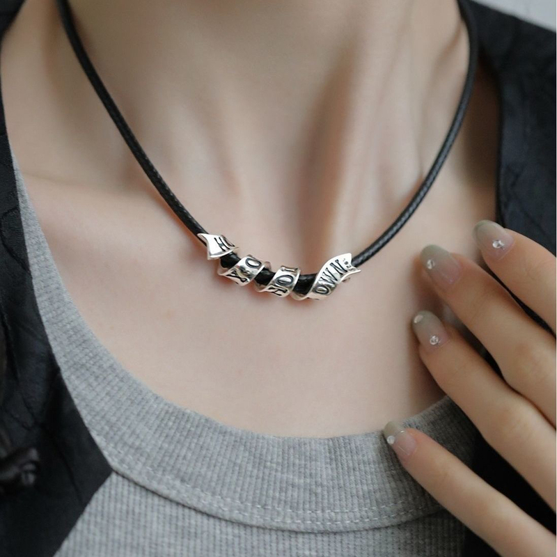 Original Handmade Silver S925 Sterling Silver Ribbon Pendant for Women, Only the Pendant, Fashionable Niche Design for Couples