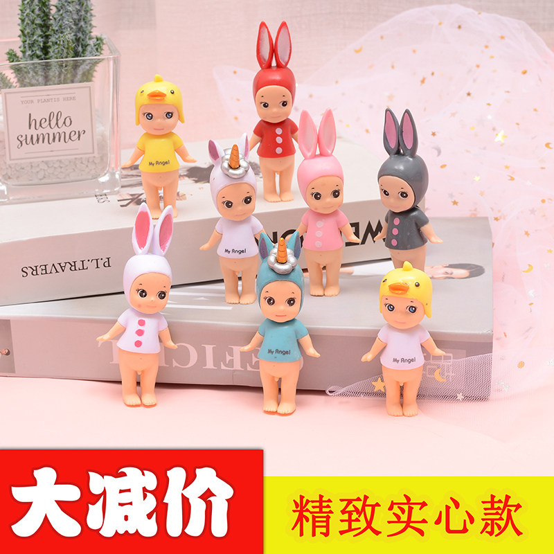 Exquisite solid birthday cake decoration angel demon theme unicorn cupid baking special ornaments