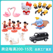 Baking birthday cake decoration decoration card card Childrens net Red Fire Bird Little Prince Pikachu toy set