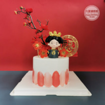 Birthday Cake Decoration Pendulum retro palace Fengmeng version of Queens Queens Baking Plum branch Chinese wedding