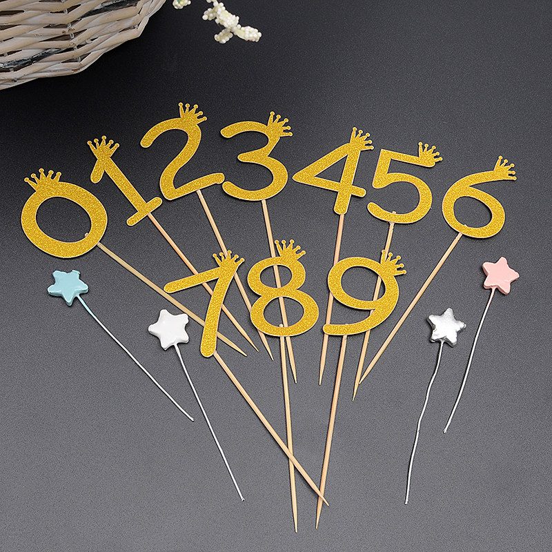 Birthday Cake Plugin Decoration Digital Age Paper Inserts Net Red Creative Card Inserts for Birthday Cards