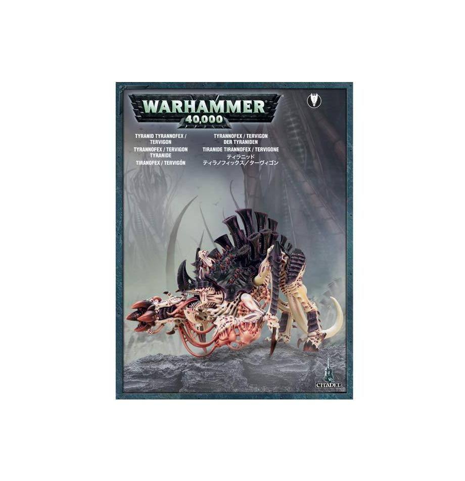 The hand of the Warhammer 40k Tyrilyworm Mother Teen tyrants TYRANNOFEX TERVIGON two-in-one
