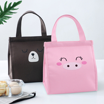 Primary school student cartoon lunch box bag handbag insulation bag Aluminum foil thickened work canvas bag rice bag Lunch bag