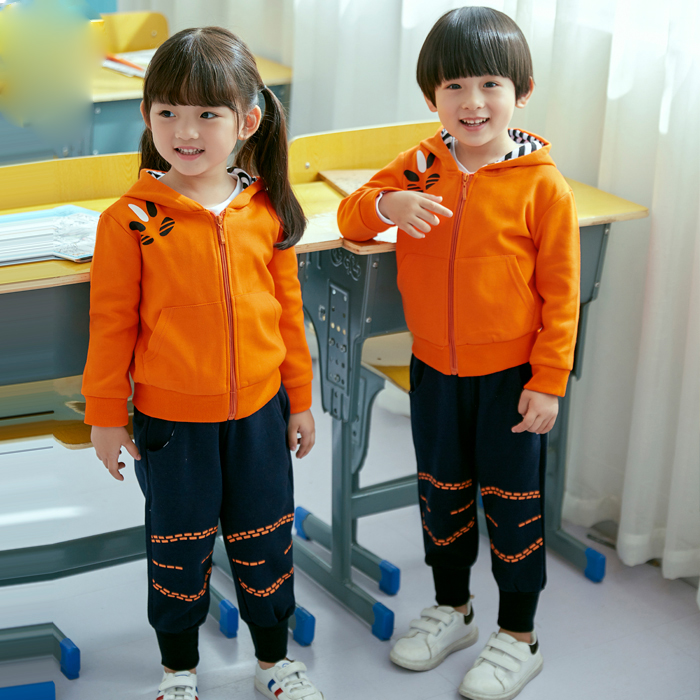 Kindergarten Garden Clothing Spring Autumn Suit Academy Wind Children Class Korean version Primary school Children sports school uniforms Three sets customized