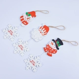 Рождественская деревянная подвеска с буквами, аксессуары, со снежинками