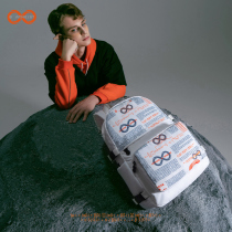 8atheist Guochao Original personality Small crowdsourced large capacity Bag Sports Backpack Computer Bag double shoulder bag men and women