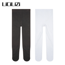 LiCiLiZi particle girl pantyhose children Spring and Autumn Winter black white cotton plus velvet leggings