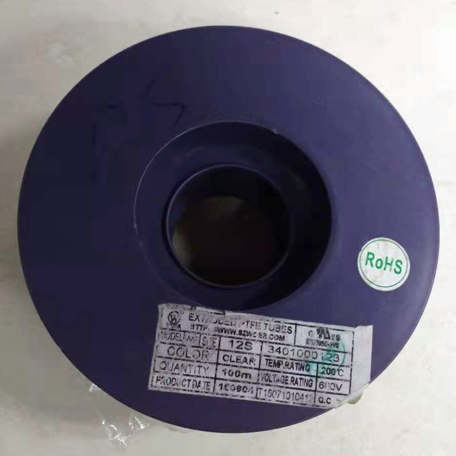 Wall 12S Teflon tube high temperature tube inner diameter 2 16mm outer diameter 2 96mm a roll of 100 meters is not sold