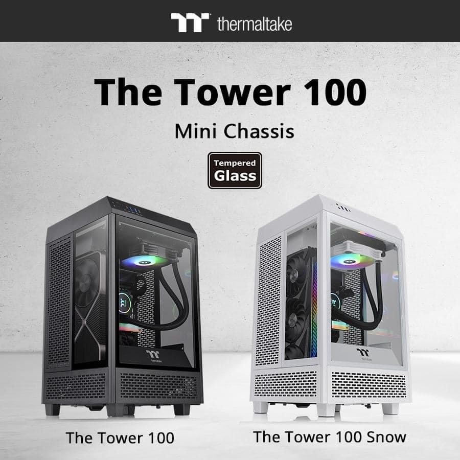 Tt table computer host computer host white empty host shell The Tower 100 ITX mini shell fresh down
