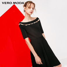Женское платье 永久下架vero moda镂空人造珍珠装饰高腰连衣裙|319146501