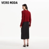 Vero moda, трикотажный летний элегантный свитер, куртка с бантиком, в стиле Шанель