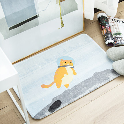 卧室门厅进门垫玄关入户门脚垫地垫门口极速体育网址_jrs篮球直播_jis低调看直播家用防滑垫子卡通猫咪