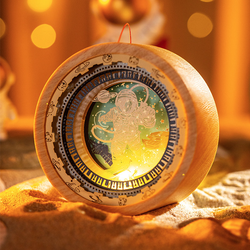 DIY creative 3D paper sculpted light Lantern Festival Decorative Lights Send Girls Day Gifts Little Night Light Valentine's Day Decorations Starry Sky Lights