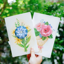 Valentines Day Birthday Cards Solid Handmade Diy Gift Creative Bouquet Deck of Practical Walk of Fairs