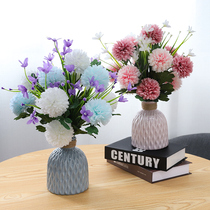 Dining table vase floral living room coffee table decoration simulation dried flowers bouquet net red light luxury home jewelry decoration fake flowers