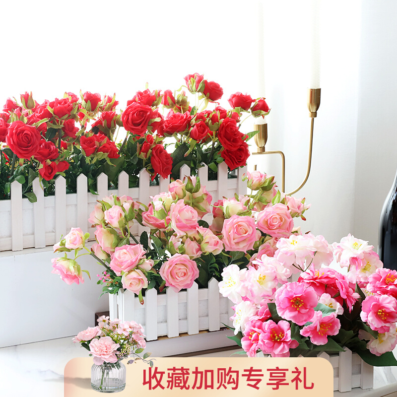 Fence Fence Simulation of Flower Fence Barrier Round Roll Roll Decoration of Plastic Flower Painting Wall