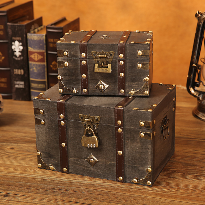 Retro Wooden Privacy Desktop Storage Box with Lock, Storage Box, Key Password Box, Small Box, Wooden Box, Treasure Box Retro Wooden Privacy Desktop Storage Box with Lock, Storage Box, Key Password Box, Small Box, Wooden Box, Treasure Box