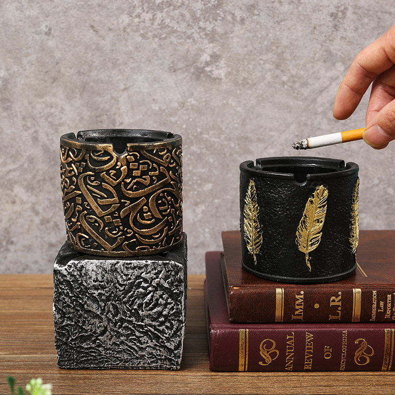 Hotel Senior Sensation Retro Cement Tobacco Ashtray High-end Atmosphere Upper Class Internet Red Creative Personality Trend Design Sense