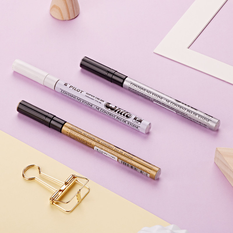 Japanese Heckler High Light Painting Pen Paint Pen White Mark Pen Silver Pen Silver Golden DIY Metal Pen
