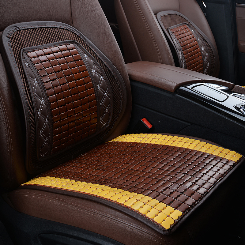 Car summer bamboo seat cushion cool mat single piece summer breathable single seat cool mat bamboo seat cushion without backrest three-piece set