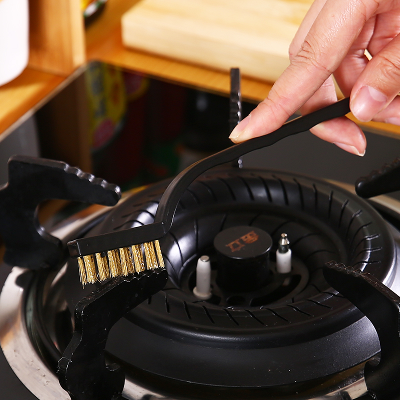 Gas Foci Cleaning Brush Kitchenette Household Goods Range Hood Hearth Cleaning Tools Steel Wire Go Oil Stain Small Brush