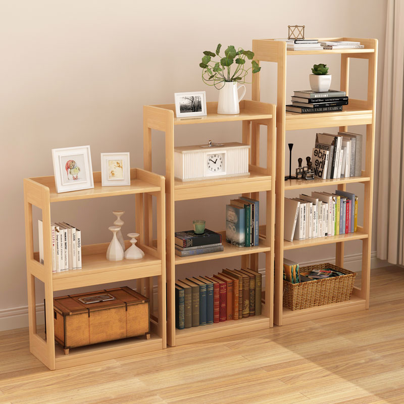 Bookshelves Solid Wood Simple Children Racks Modern Minimalist Creative Arrival Students Multiple Layers Small Bookcase Portfolios