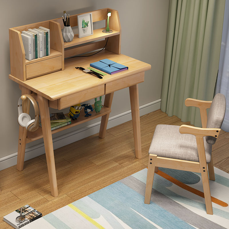 Nordic solid wood bedroom mini small desk 60 60 70 80cm 80cm 45cm small family type learning home computer desk-Taobao