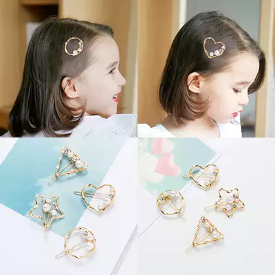 Korean children hairclip little hairclip little girl hair buckle simple headgear Princess star duck clip banger clip hair accessories