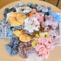 Yu Shuxin with large intestine Hairband headdress French simple do not hurt the hair head rope Lady cute sweet leather band