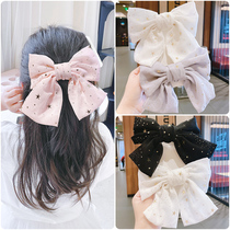 Korean version of the childrens stars bow spring clip Princess cute head hair fa ka zi Lady hairclip headdress
