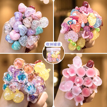 Korean children cute acrylic rubber band Hairband female baby elastic good not hurt hair small Hairband headwear cartoon