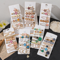 Korean Net Red Pearl hairclip headwear Lady simple not hurt hair side bangs clip girl cute hairpin hair accessories