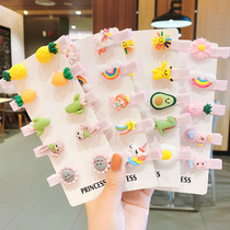 Childrens baby duckbill clip hair accessories for infants and young children full cloth does not hurt hair bangs clip Girls cute cartoon hair clip