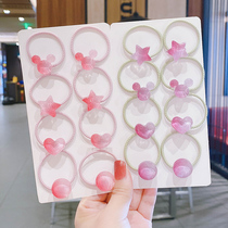 Children cute do not hurt hair small hair rope girl cartoon tie head Hairband girl simple fresh leather band hair accessories headrope