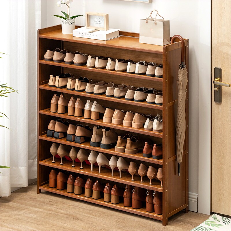Shoe Cabinet Doorway Outside Aisle Home Thickened Multilayer Full Solid Wood Sturdy Durable Shoe Holder Multilayer Lean Against Wall