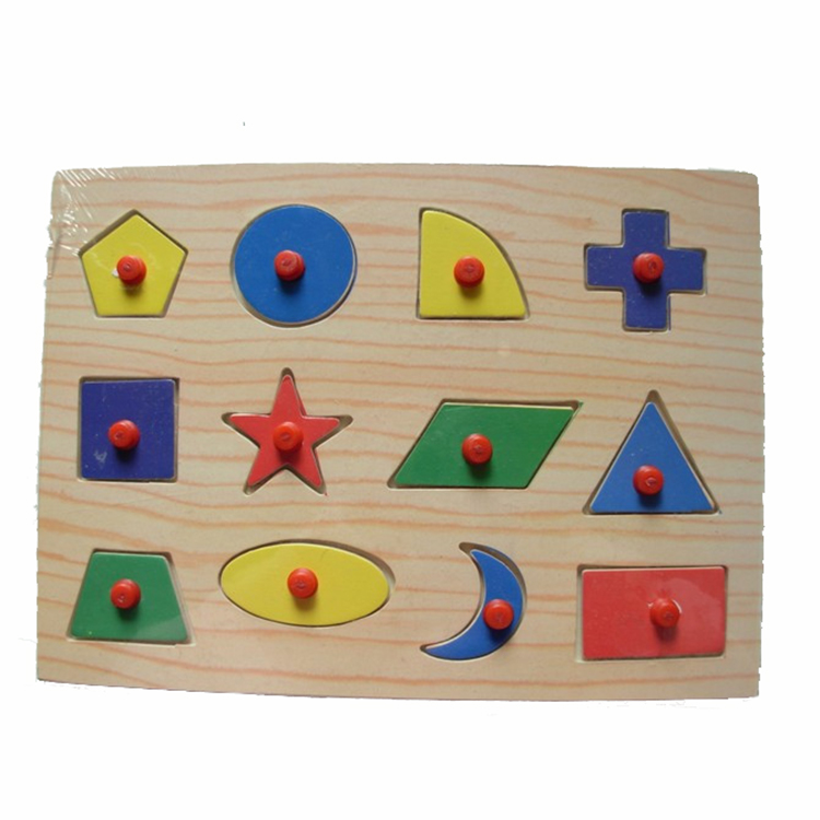 Children children wooden shapes Handgrip plate Grip Puzzle Puzzle Puzzle Jigsaw Puzzle Jigsaw Puzzle Toddler Toddler Jigsaw Puzzle