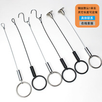 Clothing store window hanging steel wire ring hanger lanyard sign billboard lighting sling rope hook hanging chain