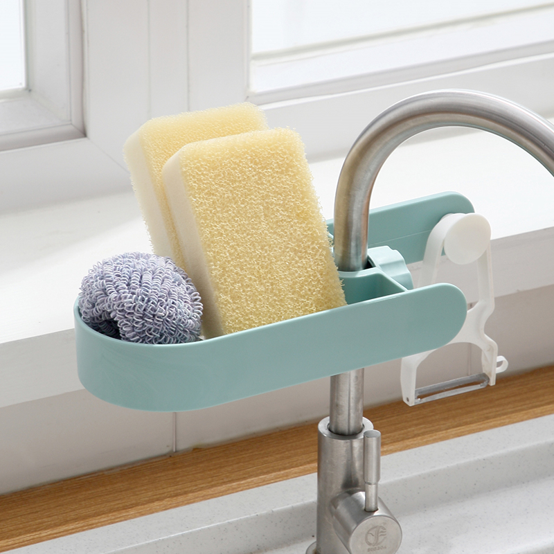 Tap Drain Shelf Kitchen Rag Containing Rotatable Multifunction Pool Sink Dishwashing storage Diviner
