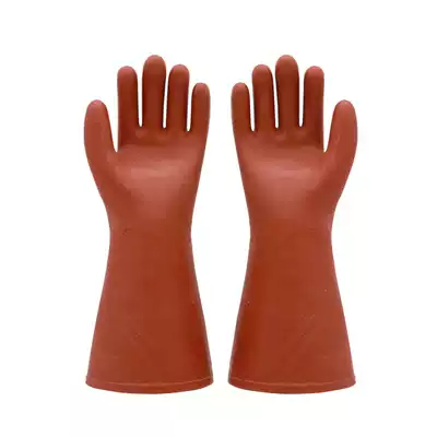 Tianjin Shuangan rubber 10KV insulated gloves hand-shaped high-voltage electric shock-proof electrical gloves