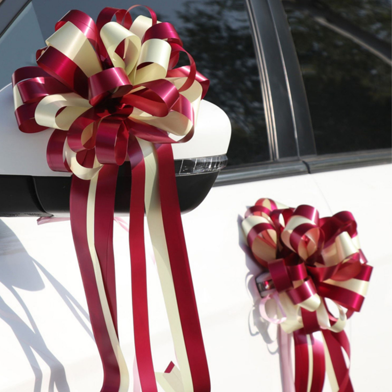 Car Turnkey Ceremony Supplies Wedding courtesy car decoration arrangements Supplies handlebars Pull Flowers caravan with carnivals Ribbon Caravan