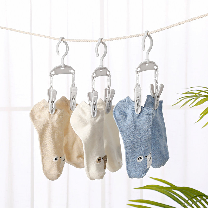 Clothes Clip Drying Clip Home Travel Folding Clothes Hanger Multifunctional Portable Travel Clip Clothes Hangers Clothes Dormitory