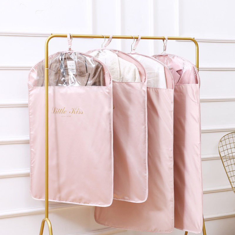 Clothing dust cover Hanging bag leather grass large coat Dust Bag Hanger Hood hanger Hanging home oxford cloth transparent