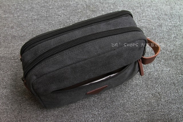 ໃນສະຕັອກ [dbs] ຊື້ Nananc men's casual zipper canvas travel bag zipper clutch in the United States