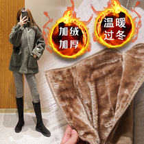 Snowfield boots female midbarrel high cylinder long cylinder plus suede thickened fur integrated winter long boots new Northeast Snow ground cotton boots