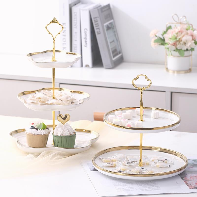 Fruit Disk Network Red Luxury Multilayer Creative Modern Cute Double-deck Fruit Disk Reception