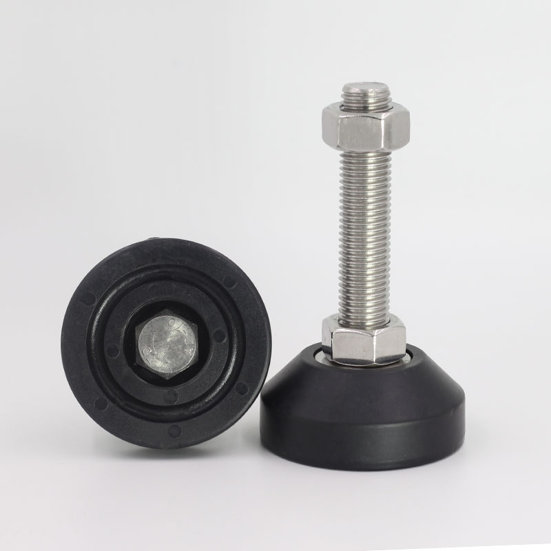 Stainless steel heavy-duty adjustable foot cup rubber foot shock-absorbing m12 machine tool equipment balance foot fixed foot pad