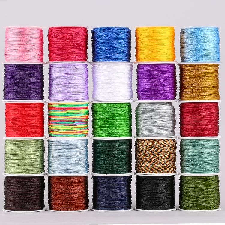 Thick and thin hand-woven rope line agate transfer beads pendant line jade pendant jade silver line red rope bundled grid jade line