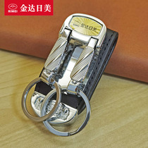 Jinda Rimei wear belt keychain classic elderly waist-mounted simple multifunctional stainless steel double ring
