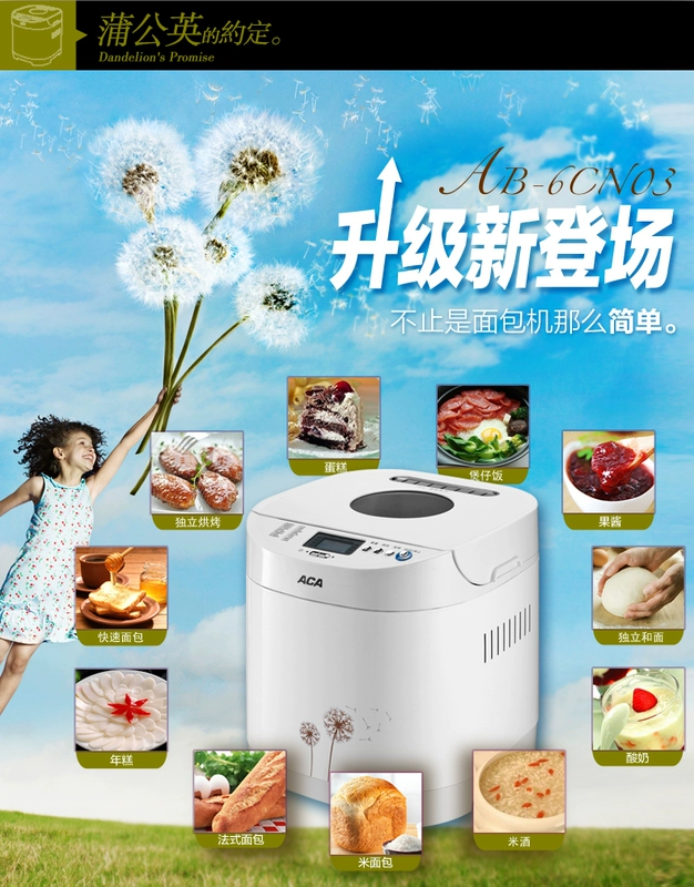 Máy làm bánh mì điện ACA / Bắc Mỹ AB-6CN03 máy làm bánh mì tiross
