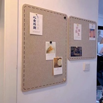 Photo wall message board self-adhesive punch-free felt board kindergarten cultural works display board background ins wall sticker